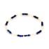 Multi-colored lapis lazuli bracelet, PVD gold-plated stainless steel, 18 cm