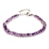 Bracciale in ametista viola irregolare, acciaio inossidabile, 15,5+3,5 cm