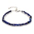 Bracelet avec lapis lazuli bleu irrégulier, acier inoxydable, 15,5+3,5 cm
