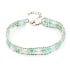 Amazonitarmband blau unregelmäßig natur, Edelstahl, 15,5+3,5 cm