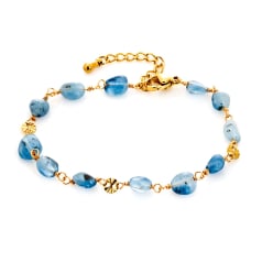Bracelet avec topaze bleue...