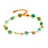Bracciale in agata verde, acciaio inossidabile dorato PVD, 15,5+3,5 cm