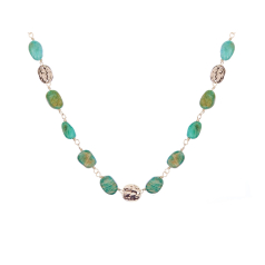 Colar de amazonite azul...