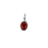 Ciondolo in ambra baltica cognac ovale naturale, in argento 925, 5x8 mm