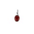 Pendentif avec ambre cognac ovale naturel de la mer Baltique, argent 925, 5x8 mm