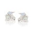 Cercei opal australian alb oval natural, argint rodiat 925, 5x3 mm