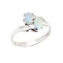 Inel opal australian alb oval natural, argint rodiat 925, 6x4 mm