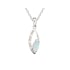 Australische opaalhanger wit marquise, gerhodineerd 925 zilver, 8x4 mm