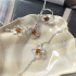 Collana in ambra baltica cognac tonda naturale, in argento 925, 42+4 cm