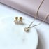 Natural hexagon rose quartz ring, gold-plated 925 silver, 6 mm