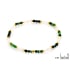 Pulsera de ágata multicolor irregular, acero inoxidable dorado PVD, 18 cm