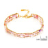Bracelet avec tourmaline multicolore, acier inoxydable doré PVD, 15,5+3,5 cm