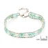 Bracelet avec amazonite bleue irrégulière, acier inoxydable, 15,5+3,5 cm