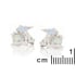 Cercei opal australian alb oval natural, argint rodiat 925, 5x3 mm