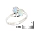 Inel opal australian alb oval natural, argint rodiat 925, 6x4 mm