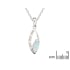 Australische opaalhanger wit marquise, gerhodineerd 925 zilver, 8x4 mm