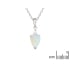 Pandantiv opal australian alb picătură natural, argint rodiat 925, 9x6 mm