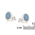 Cercei opal dublet australian albastru oval, argint rodiat 925, 7x5 mm