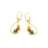Round multi-colored Baltic amber dangle earrings, gold-plated 925 silver, 7 mm