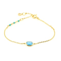 Chalcedonarmband blau oval...