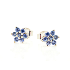 Round blue tanzanite flower...