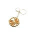 Amber butterfly keyring, diameter 4.3 cm