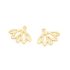 Lotus flower stud ear jackets, gold-plated 925 silver, 1.9x1.5 cm