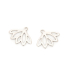 Pendientes de botón ear jacket flor de loto, en plata rodiada 925, 1,9x1,5 cm
