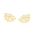 Lotus flower stud ear jackets, gold-plated 925 silver, 2.3x1.5 cm
