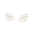 Lotus flower stud ear jackets, rhodium-plated 925 silver, 2.3x1.5 cm