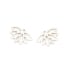 Orecchini a lobo ear jacket fiore di loto, in argento rodiato 925, 2,3x1,5 cm