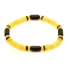 Natural disc multi-colored Baltic amber bracelet, 21-23 cm
