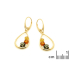 Round multi-colored Baltic amber dangle earrings, gold-plated 925 silver, 7 mm
