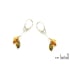 Barnsteenoorhangers meerkleurig marquise, gerhodineerd 925 zilver, 6x12 mm