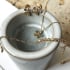 Clous d'oreilles fleur avec multipierres multicolore, argent doré 925, 2x3 mm