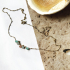 천연 핑크 물방울 로즈쿼츠 아마조나이트 목걸이, 925 골드 도금 실버, 42+4 cm