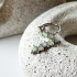 Opaalring wit druppel natuurlijk, gerhodineerd 925 zilver, 2x0,7 cm