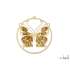 Amber butterfly charging plate, diameter 11 cm