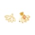 Orecchini a lobo ear jacket fiore di loto, in argento dorato 925, 1,9x1,5 cm