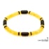 Natural disc multi-colored Baltic amber bracelet, 21-23 cm