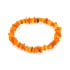 Natural chips cognac Baltic amber bracelet, 17 cm