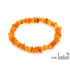 Baltische barnsteenarmband cognac chips natuurlijk, 17 cm