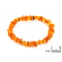 Natural chips cognac Baltic amber bracelet, 17 cm