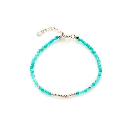 Pulseira de ametista roxa irregular natural, em prata rodiada 925, 15,5+3 cm