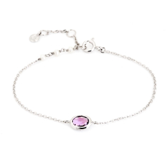 Oval purple amethyst...