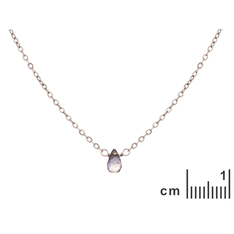Collana Labradorite Marrone Goccia, Per preservare i tuoi ricordi — foto 2