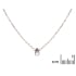 Natural drop brown labradorite necklace, stainless steel, 41.5-2.5-2.5 cm