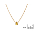 Collier avec tourmaline verte goutte, acier inoxydable doré PVD, 41,5-3-3 cm