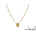 Drop green tourmaline necklace, PVD gold-plated stainless steel, 41.5-3-3 cm