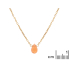Collier avec pierre de lune rose goutte, acier inoxydable doré PVD, 41,5-3-3 cm